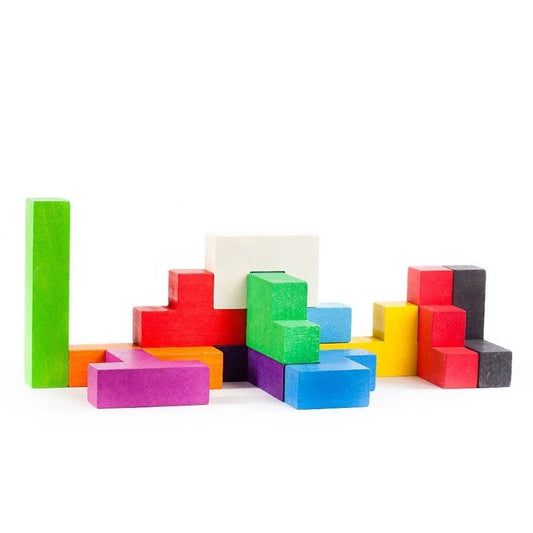 Houten puzzel - Gekleurde Pentomino