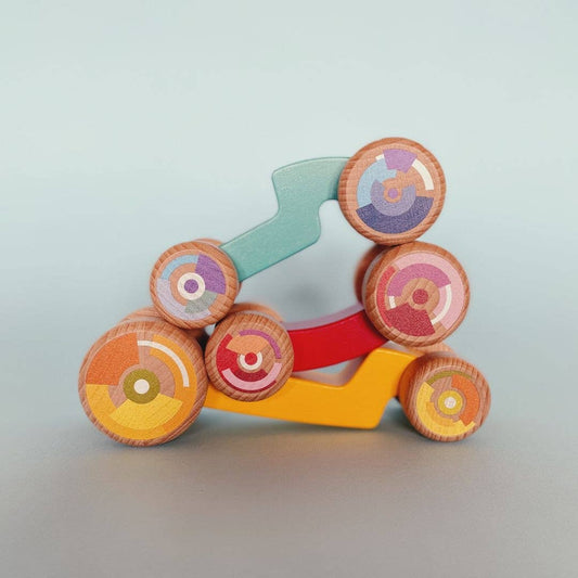 3ple Auto - houten stapelauto's