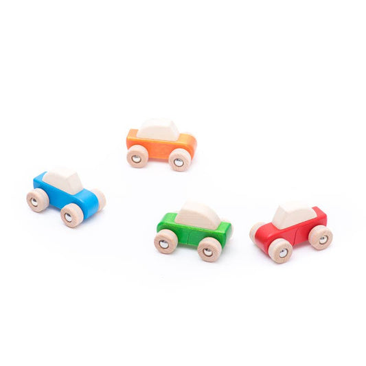 Houten terugtrekauto