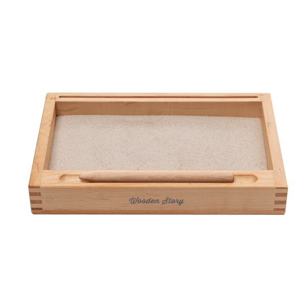 Wooden Story houten schrijftafel + kaarthouder - sensorisch speelgoed
